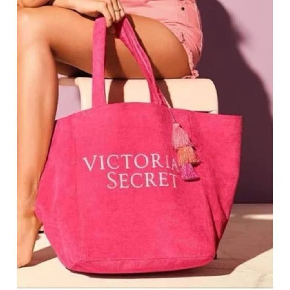 Victoria’s Secret Terry Cloth Pink Coral Beach Bag